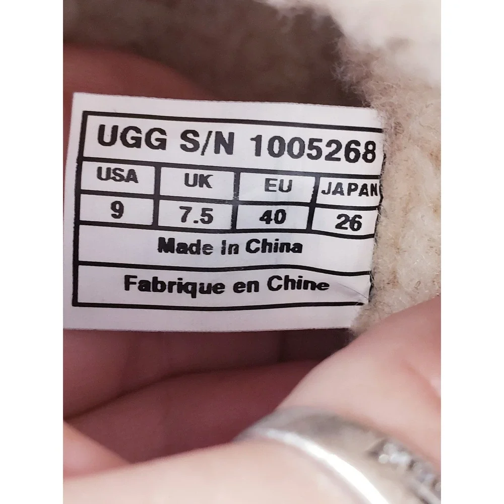 Ugg Thomsen Boots Brown‎ Leather Knee High Wool Lined Waterproof Womens Size 9